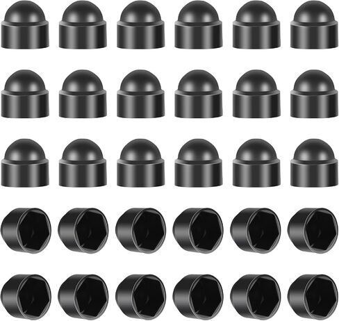 30Pcs Bolt Nut Protective Cap, Hexagonal Screw Cap Decorative Cover Black Dome Plastic Bolt Caps M6/M8 Fitting Caps for Protecting Hexagon Screws Bolts Hardware Accessories(M8x13mm) in Saudi Arabia
