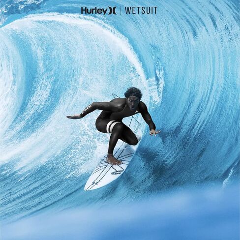 بدلة غطس للرجال من Hurley - Fusion 202 2/2MM بأكمام قصيرة للرجال - UPF 50+ بدلة ربيعية من النيوبرين المطاطي مع سحاب خلفي in Saudi Arabia