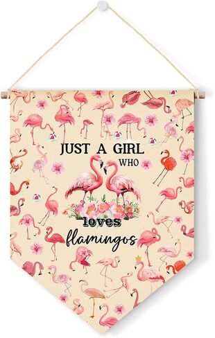 Hanging Pennant Flag, Canvas Hanging Flag, Frogs Theme Wall Hanging Sign, Frogs Decoration Gift for Girls, Just a Girl Who Loves Frogs Hanging Decor Flag in Saudi Arabia