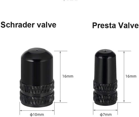 4Pcs Black Presta Valve Caps, Aluminum Alloy Bicycle Valve Stem Cap Dust Cover Bike Tire Valve Caps Tyre Air Caps Presta Valves Cover Valve Caps Tires and Tubes(Presta Valve) in Saudi Arabia