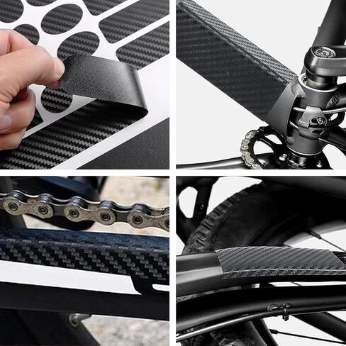 4 قطع من طبقة حماية إطار الدراجة، لونين طبقة حماية طلاء مضادة للفرك والخدش لدراجات الطرق الجبلية، إطار قابل للطي للشوكة الأمامية للدراجة ملصق واقي لركوب الدراجات in Kuwait