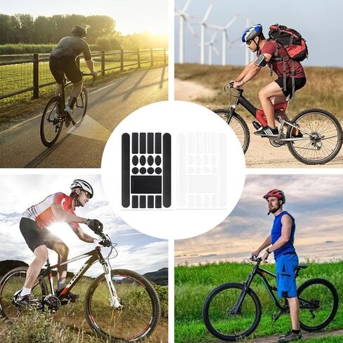 4 قطع من طبقة حماية إطار الدراجة، لونين طبقة حماية طلاء مضادة للفرك والخدش لدراجات الطرق الجبلية، إطار قابل للطي للشوكة الأمامية للدراجة ملصق واقي لركوب الدراجات in Kuwait