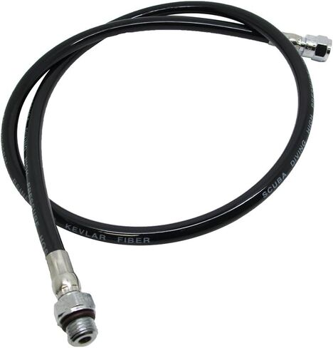 Scuba Choice 33-Inch Kevlar Fiber High Pressure Hose for SPG 1st Stage Gauge , Black in Saudi Arabia