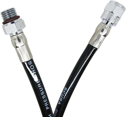Scuba Choice 33-Inch Kevlar Fiber High Pressure Hose for SPG 1st Stage Gauge , Black in Saudi Arabia