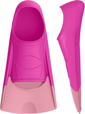 Gintenco Swim Fins, Kids Swim Training Fins for Lap Swimming, Travel Size Flippers with Mesh Bag, Silicone Swimming Fins for Kids Teens Adults Women Men in Saudi Arabia