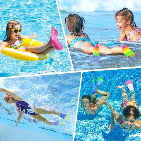Gintenco Swim Fins, Kids Swim Training Fins for Lap Swimming, Travel Size Flippers with Mesh Bag, Silicone Swimming Fins for Kids Teens Adults Women Men in Saudi Arabia