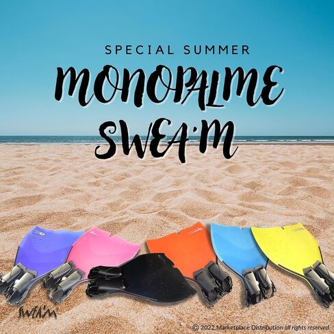 Hydra Monofin by Swea'm for Kids and Adults- Fully Adjustable (fits sizes 6½ - 9½) (CLEAR) in Saudi Arabia