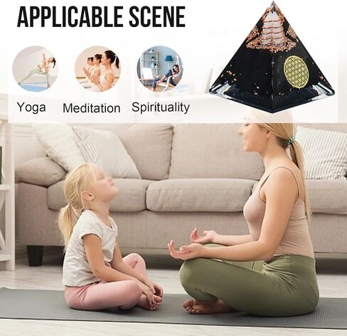 MrMrKura Orgone Pyramid丨Black Tourmaline Organite Orgone Pyramids for Success Money Wealth丨Orgone Energy Pyramid丨Healing Crystal Pyramid丨Meditation Yoga (Black Tourmaline Orgone Pyramid) in Saudi Arabia