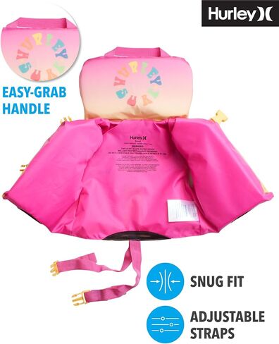Hurley Infant Swim Vest - Kids Swim Training Vest with Head Support - Learn to Swim Jackets for Kids (1-4 Years, 24-66lbs) in Saudi Arabia