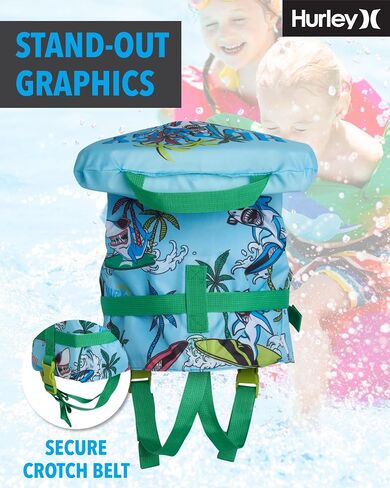 Hurley Infant Swim Vest - Kids Swim Training Vest with Head Support - Learn to Swim Jackets for Kids (1-4 Years, 24-66lbs) in Saudi Arabia