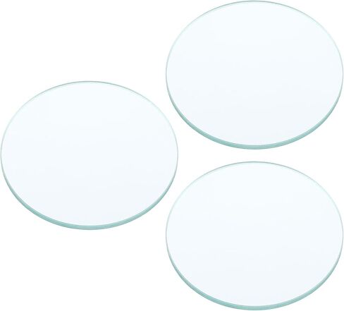 PATIKIL 12" (300mm) Focal Length Flat Convex Lens, 3 Pack 50mm Diameter 4mm Height Glass Optically Polished Round Edges Lens for Physics Experiment, Clear in Kuwait