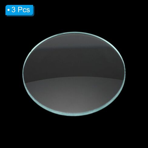 PATIKIL 12" (300mm) Focal Length Flat Convex Lens, 3 Pack 50mm Diameter 4mm Height Glass Optically Polished Round Edges Lens for Physics Experiment, Clear in Kuwait