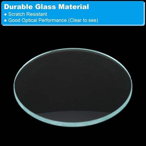 PATIKIL 12" (300mm) Focal Length Flat Convex Lens, 3 Pack 50mm Diameter 4mm Height Glass Optically Polished Round Edges Lens for Physics Experiment, Clear in Kuwait