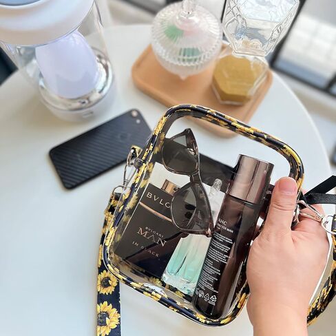 DONGGANGAJI Clear Crossbody Bag, Stadium Approved for Concerts,Clear Shoulder Bag Adjustable Strap With front pocket in Saudi Arabia