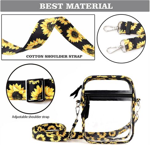 DONGGANGAJI Clear Crossbody Bag, Stadium Approved for Concerts,Clear Shoulder Bag Adjustable Strap With front pocket in Saudi Arabia