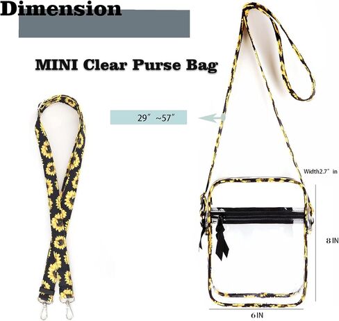 DONGGANGAJI Clear Crossbody Bag, Stadium Approved for Concerts,Clear Shoulder Bag Adjustable Strap With front pocket in Saudi Arabia