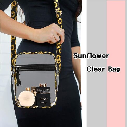 DONGGANGAJI Clear Crossbody Bag, Stadium Approved for Concerts,Clear Shoulder Bag Adjustable Strap With front pocket in Saudi Arabia