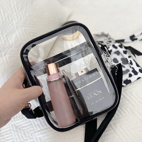 DONGGANGAJI Clear Crossbody Bag, Stadium Approved for Concerts,Clear Shoulder Bag Adjustable Strap With front pocket in Saudi Arabia