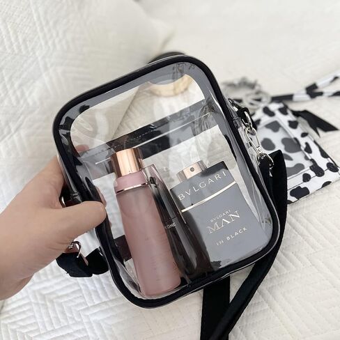 DONGGANGAJI Clear Crossbody Bag, Stadium Approved for Concerts,Clear Shoulder Bag Adjustable Strap With front pocket in Saudi Arabia