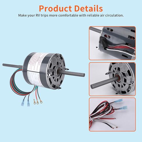 محرك مكيف الهواء RV مع استبدال مكثف لمحرك Coleman Mach RV AC يستبدل D1092 1468-306 1468-3069 7184-0156 7184-0432 1/3 HP 115 فولت 1675 دورة في الدقيقة in Kuwait