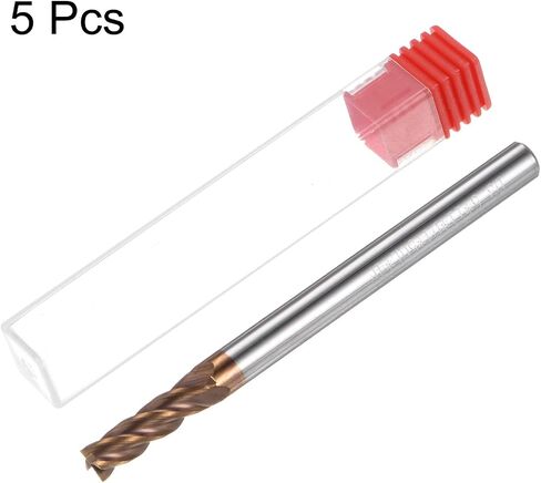 5pcs Carbide Square End Mills 3.5mm (9/64") Dia 4mm (5/32") Shank 50mm (2") Long HRC55 TiSiN Coated Micro-Grain Tungsten Carbide 4 Flutes Milling Bit Cutter in Saudi Arabia