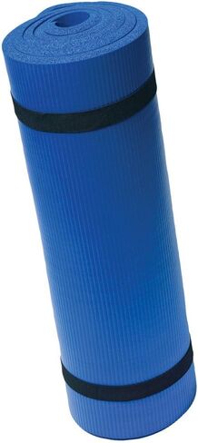 Harbinger Ribbed Durafoam Exercise Mat 5/8-Inch, Blue in Saudi Arabia