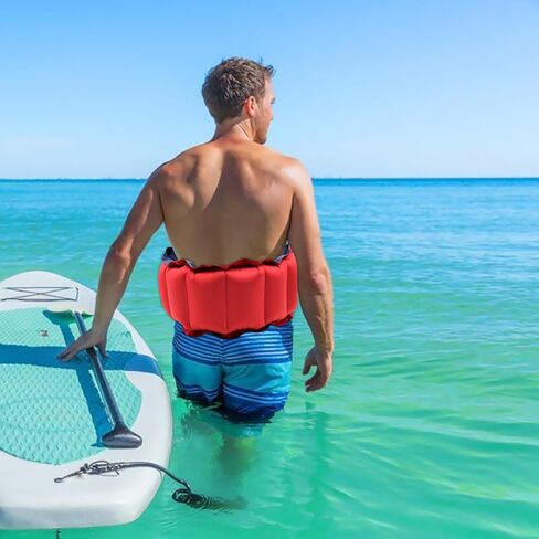 حزام سباحة قابل للنفخ، حزام تعويم للخصر، حزام سباحة محمول مع حزام قابل للتعديل لسلامة حمام السباحة وحزام عائم للتدريب على السباحة للأطفال والبالغين والمبتدئين in Kuwait