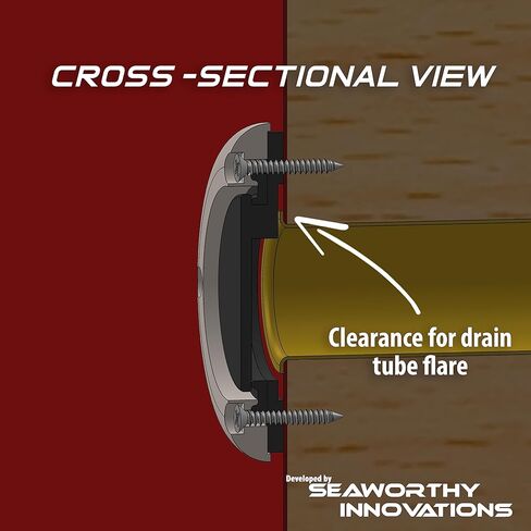 Boat Scupper Valve - Marine Grade 316 Stainless Steel Frame with Patent Pending Seal - SW1109 - Sold Individually in Saudi Arabia