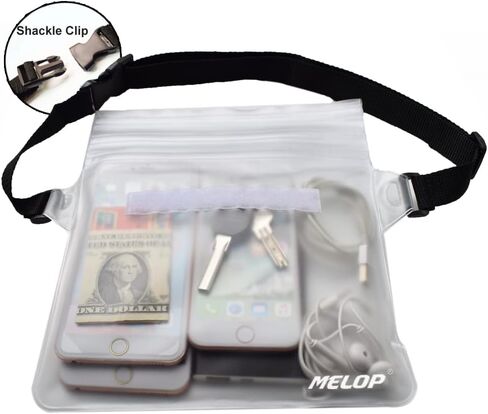 Waterproof Pouch Bag with Adjustable Shackle Strap Protect Phone and Items Dry and Clean from Water Submersion When Rainning Boating Swimming Kayaking Fishing Water Parks in Saudi Arabia