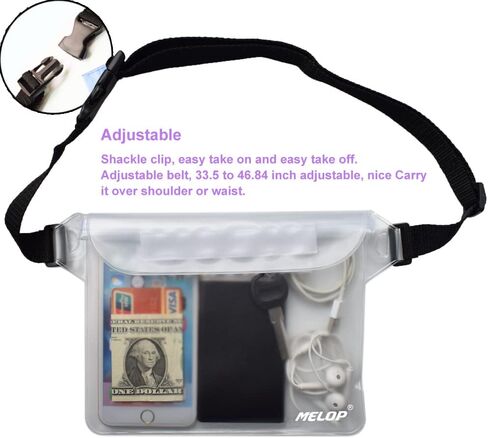 Waterproof Pouch Bag with Adjustable Shackle Strap Protect Phone and Items Dry and Clean from Water Submersion When Rainning Boating Swimming Kayaking Fishing Water Parks in Saudi Arabia