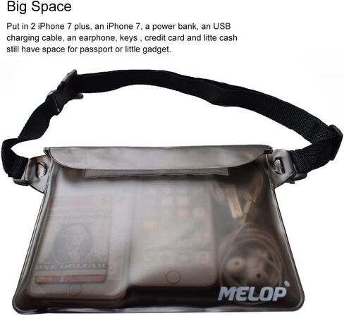 Waterproof Pouch Bag with Adjustable Shackle Strap Protect Phone and Items Dry and Clean from Water Submersion When Rainning Boating Swimming Kayaking Fishing Water Parks in Saudi Arabia