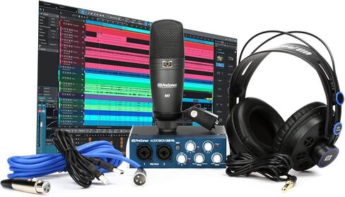 حزمة تسجيل PreSonus AudioBox 96 Studio USB 2.0 مع واجهة وسماعات رأس وميكروفون وبرنامج Studio One in Kuwait