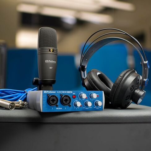 حزمة تسجيل PreSonus AudioBox 96 Studio USB 2.0 مع واجهة وسماعات رأس وميكروفون وبرنامج Studio One in Kuwait
