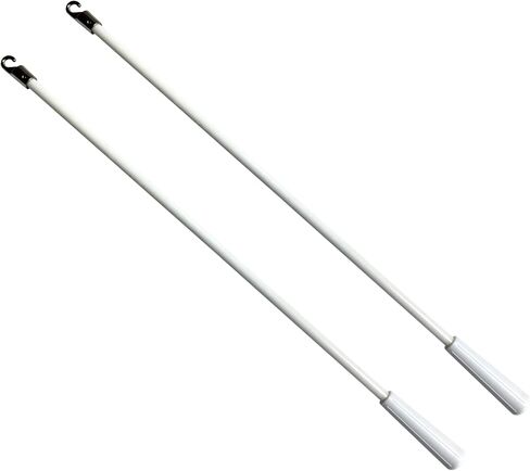 2Pcs Blinds Wand 12Inch Long White Vertical Window Blind Tilt Wand Fiberglass Blind Wand Replacement Parts with Hook and Handle for Windows Curtain Door in Saudi Arabia