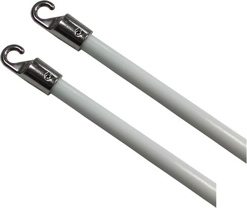 2Pcs Blinds Wand 12Inch Long White Vertical Window Blind Tilt Wand Fiberglass Blind Wand Replacement Parts with Hook and Handle for Windows Curtain Door in Saudi Arabia