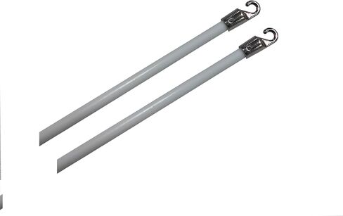 2Pcs Blinds Wand 12Inch Long White Vertical Window Blind Tilt Wand Fiberglass Blind Wand Replacement Parts with Hook and Handle for Windows Curtain Door in Saudi Arabia