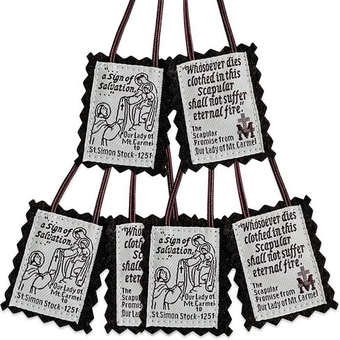 Scapulars Catholic,Brown Scapular Of Our Lady Of Mount Carmel,Escapularios Catolicos Scapular Catholic Necklaces Gift For House Blessing Door Hanger Home Protection,Mexican Home Catholic Decor in Saudi Arabia