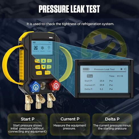 مشعب رقمي ذكي، مجموعة قياس مشعب تيار متردد LM160، مقاييس متعددة للتكييف والتبريد مع وضع الإخلاء، وضع التبريد واختبار تسرب الضغط in Kuwait
