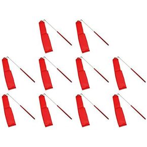Gymnastic Ribbon 2M Gym Dance Rythemic Twirling Exercise Art Rod Stick 10pcs for Red