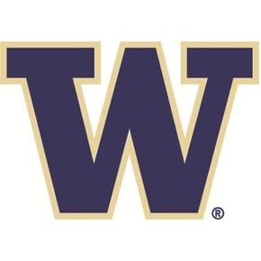 3 Inch UW W University of Washington Huskies Logo Removable Wall Decal Sticker Art NCAA Home Room Decor 3 by 2 Inches