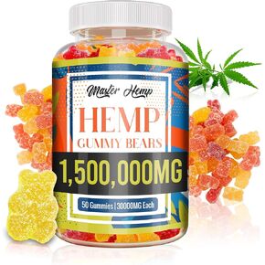 Naturals Organic Hemp Gummies High Strength - Vegan Hemp Oil Infused Gummies Edibles L-Theanine Ashwagandha Herbal Harmony Bloom Favorite Gummy