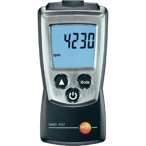 Testo 0560 0460 Pocket Pro Compact Optical Tachometer, 100 to 29999 rpm Range, 2 Type AAA Battery, LED Display