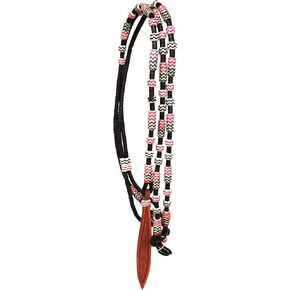 Horse Western Tack Brown Leather Rawhide Rommel Romel Romal Reins 6687