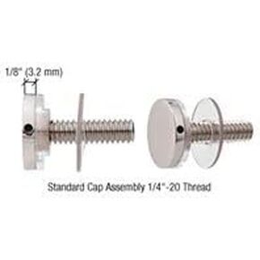 CRL Chrome Standoff Cap Assemblies for 3/4" Standoff Bases