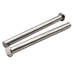 304 Stainless Steel Clevis Pins M8 X 100mm Single Hole Flat Head Pin for Hitch Pin Lock Systems (2 Pack)