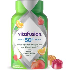 Vitafusion Men's 50+ Daily Multivitamin, Gummy Vitamins, 120 Ct