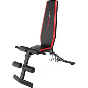 CAP Barbell FM-CS104B Cap Strength Utility Bench with Dumbbell Holders,Black/Red