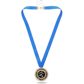 Winner Award Medals Necklace for Kids and Adults|Medals with Blue Neck Ribbon|Olympic Medals Necklace Collection