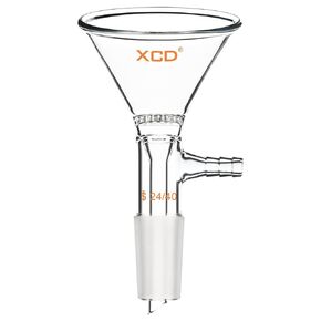 XCD Glass Filter Funnel, Borosilicate Glass Suction Funnel Filtering Funnel with 90 mm Top Outer Dimension and 24/40 Inner Joint