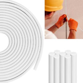 Backer Rod 1/4 Inch,Foam EPDM Backer Rod Caulk Saver for Gaps and Joint Concrete Filling,16.4Ft White Concrete Expansion Joint Filler (1/4 inch * 16.4 feet)